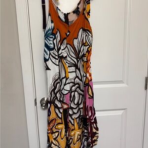 MSK Vibrant Floral Backless Dress - Multicolor